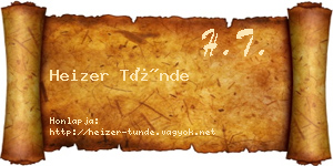 Heizer Tünde névjegykártya