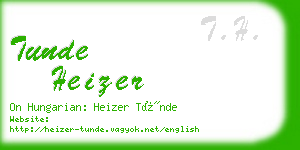 tunde heizer business card